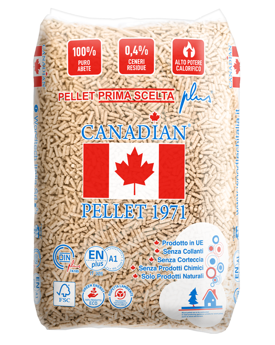 Canadian Pellet 1971 Pellets de bois premium 6 mm – Épicéa & résineux, palette