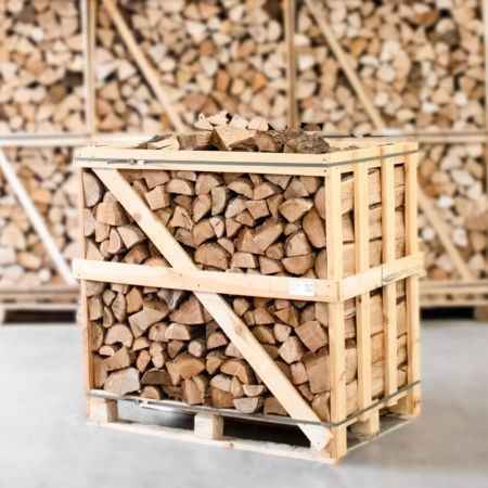 Bois de chauffage chêne séché en chambre 25 cm – demi-palette 450 kg