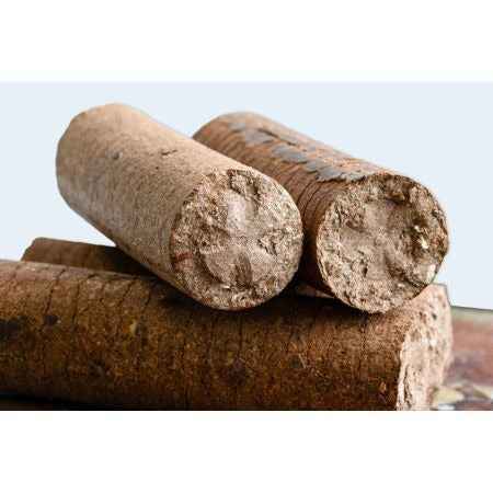 Briquettes de bois naturel rondes, demi-palette 456 kg – 95 paquets de 4,8 kg, PEFC