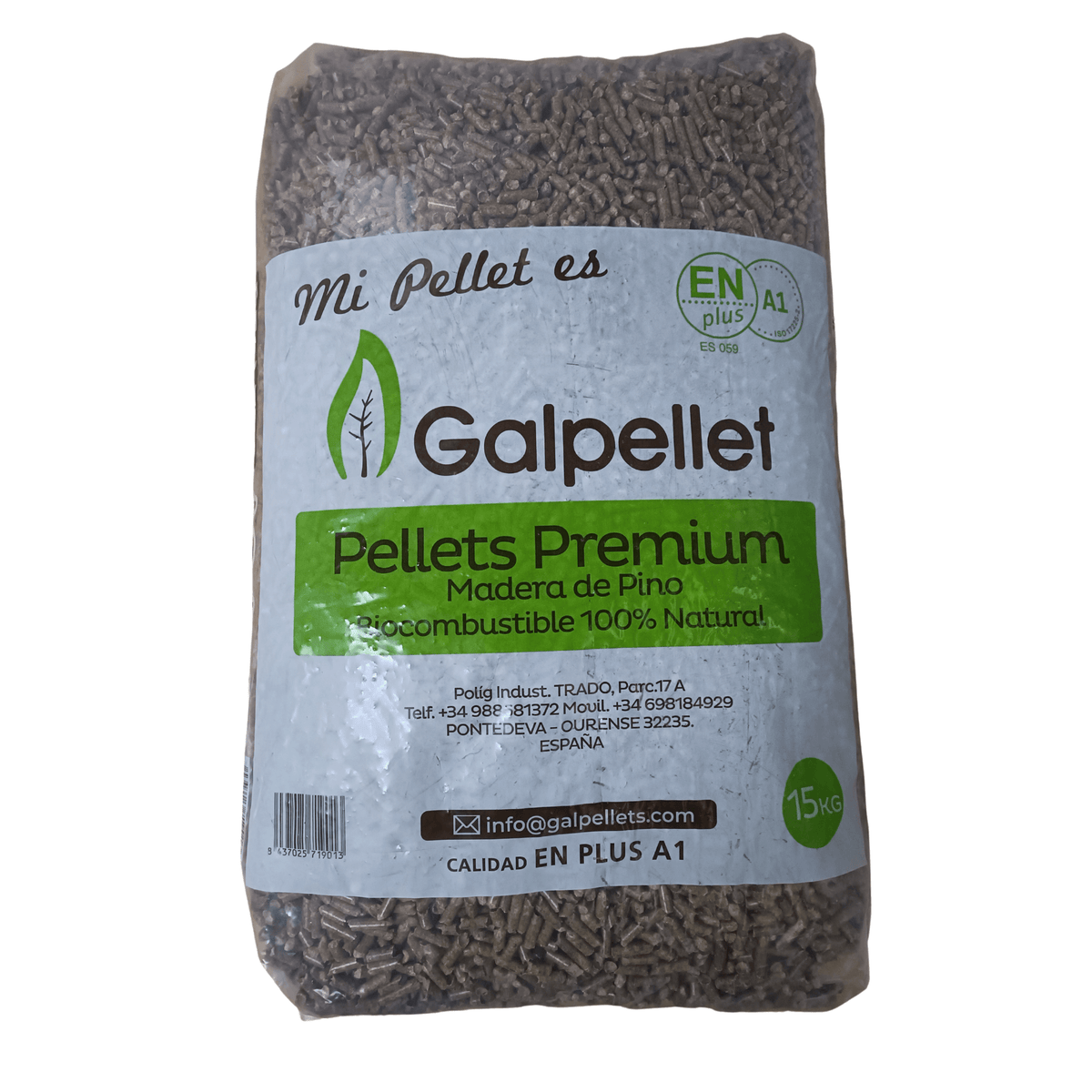 Pellets de bois 100 % pin, palette – 77 sacs de 15 kg, 0,3 % de cendres