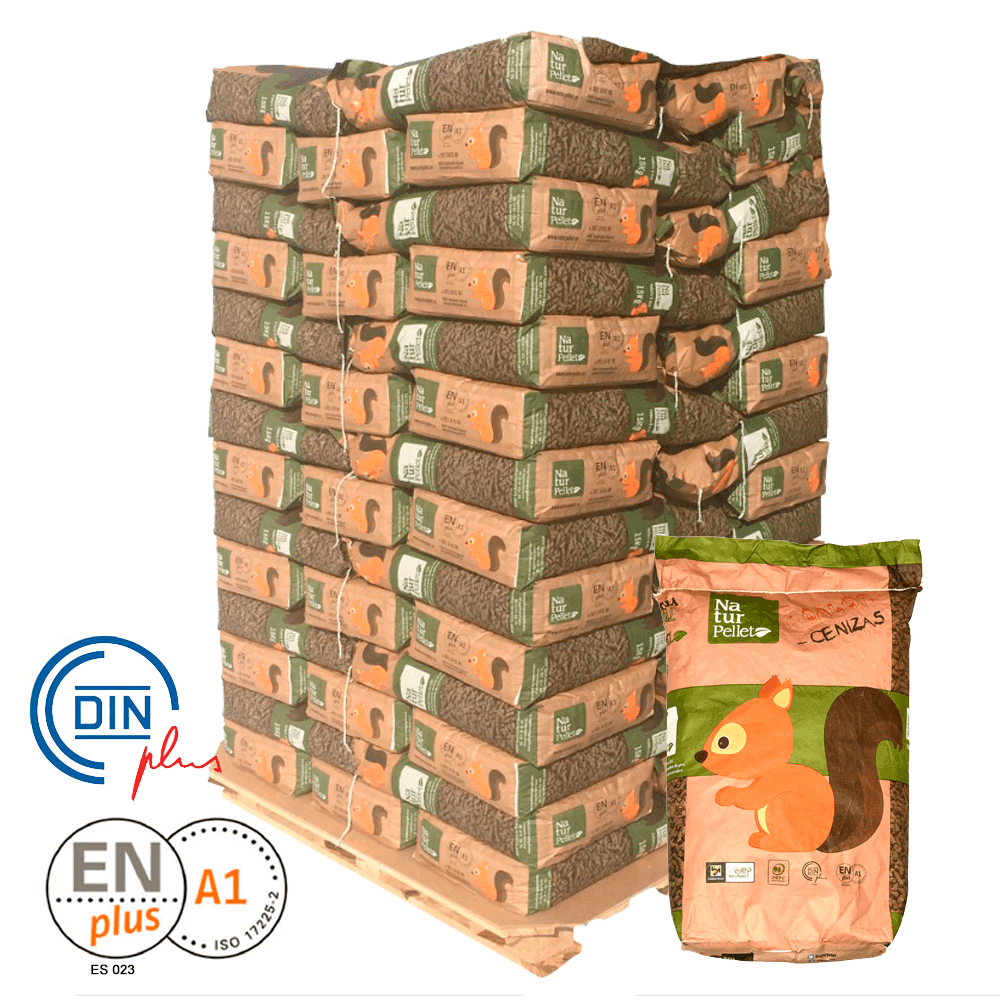 Pellets de bois ENplus A1 & PEFC 1320 kg – 88 sacs de 15 kg, réserve annuelle