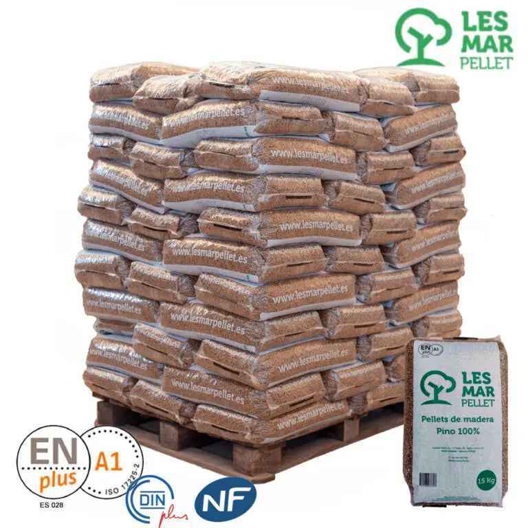 Pellets de bois Lesmar ENplus A1 – livraison sur palette, qualité certifiée