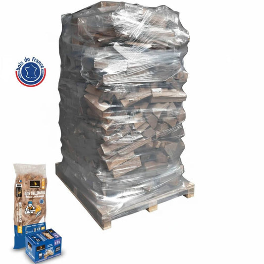Pack WOODSTOCK – Bois de Chauffage 40 cm + Allumage