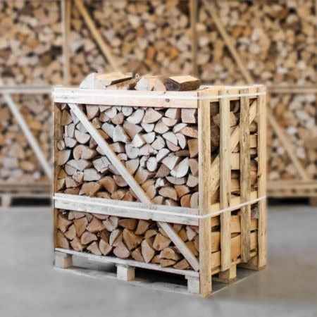 Bois mélangé bouleau/frêne séché en chambre, 25 cm – demi-palette 450 kg