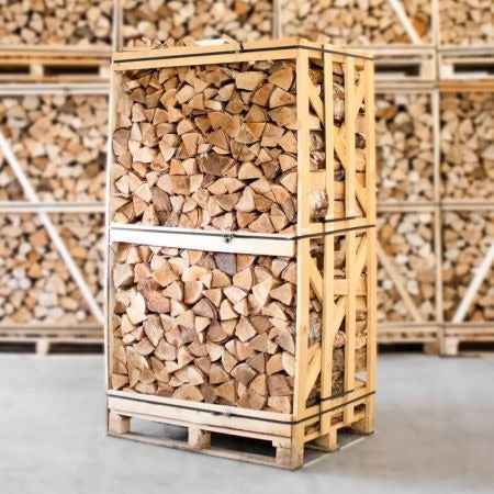 Bois de chauffage bouleau séché en chambre 25 cm – palette entière 800 kg