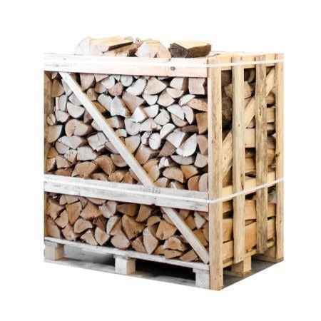 Bois mélangé bouleau/frêne séché en chambre, 25 cm – demi-palette 450 kg