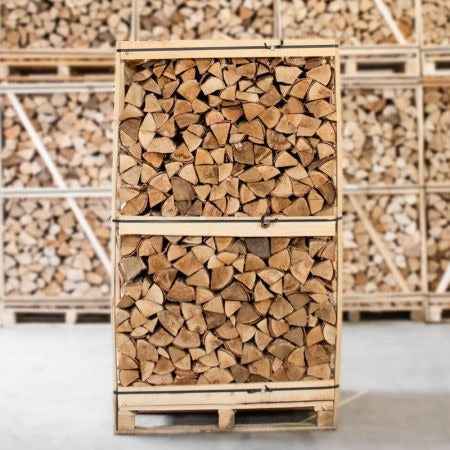 Bois de chauffage bouleau séché en chambre 25 cm – palette entière 800 kg