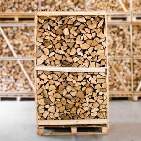 Bois de chauffage frêne séché en chambre 25 cm – palette entière 900 kg