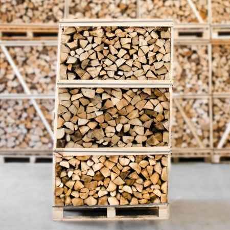 Bois de chauffage charme séché en chambre 25 cm – palette entière 900 kg