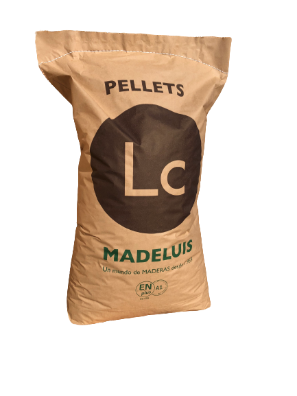 Pellets de bois 6,2 mm, palette 975 kg – 65 sacs de 15 kg, 98,3 % de résistance mécanique
